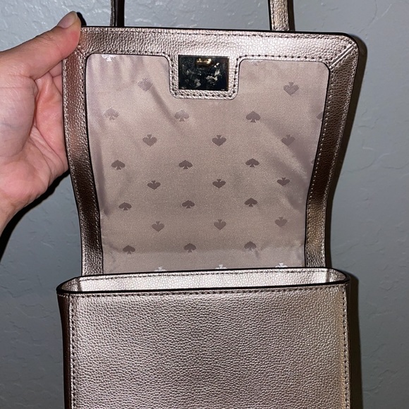 KATE SPADE Maisie Patterson Embellished Metallic Blush Crossbody♠️ - Picture 7 of 11